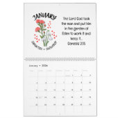 Gepersonaliseerde GEBOORTEMAAND BLOEMEN Bijbel Ver Kalender (Jan 2026)