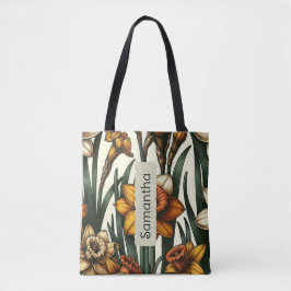 Gepersonaliseerde Geboortemaand Maart Daffodil Tote Bag
