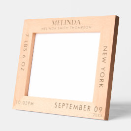 Gepersonaliseerde Geboortestatus Geboortegegevens  Gegraveerde Lijstjes