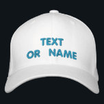 Gepersonaliseerde geborduurde honkbalhoeden Sjablo Geborduurde Pet<br><div class="desc">Kies lettertypen en kleur - Ontwerp uw eigen eenvoudig gepersonaliseerde promotionele geborduurde honkbal Petten met aangepaste tekst - Voeg Jouw tekst toe - Naam - Bedrijf / nummer / letter / slogan - Tagline / of Website, Telefoon, E-mail, Social Media Handle / Meer - Kies uw kleur / maat /...</div>