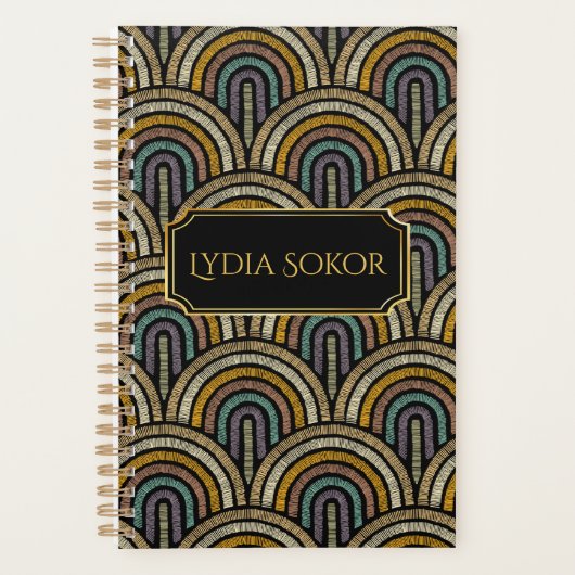 Gepersonaliseerde geborduurde-stijl planner (Voorkant)