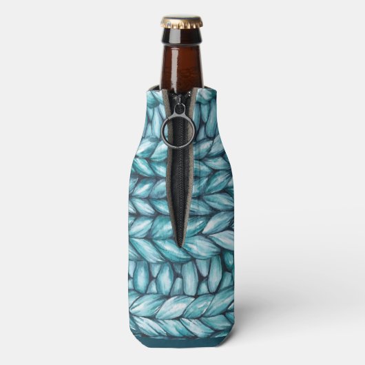 Gepersonaliseerde gebreide kerst flesjeskoeler (Fles Achterkant)