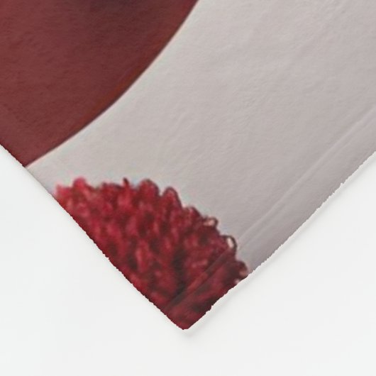 Gepersonaliseerde gebreide sneeuwpop fleece deken (Hoek)