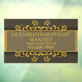 Gepersonaliseerde Gecertificeerde Haarstylist Gezo Raamsticker (Vel 3)