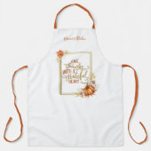 Gepersonaliseerde Geef Bedankt Pompoen Lijst Schor Schort (Voorkant)