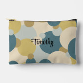 Gepersonaliseerde geel-blauwe moleculen toilettas etui (Voorkant)