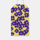 Gepersonaliseerde geel en paarse bloem cadeaulabel (Achterkant)