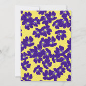 Gepersonaliseerde geel en paarse bloem kaart (Achterkant)