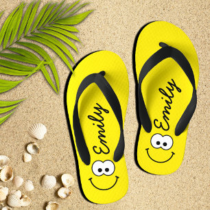 Gepersonaliseerde Geel Kinder Teenslippers