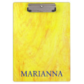 Gepersonaliseerde Geel Klembord (Voorkant)