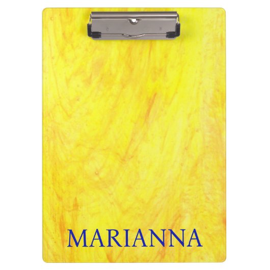 Gepersonaliseerde Geel Klembord (Voorkant)
