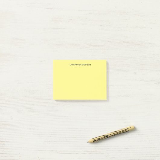 Gepersonaliseerde Geel Post-it® Notes (Op bureau)