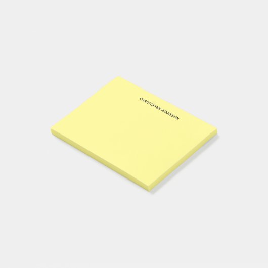 Gepersonaliseerde Geel Post-it® Notes (Schuin)