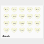 Gepersonaliseerde Geel Simply Heart Stickers Roze (Vel)