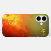 Gepersonaliseerde Geel Sinaasappel Fire Apple iPho Case-Mate iPhone Case (Achterkant (horizontaal))