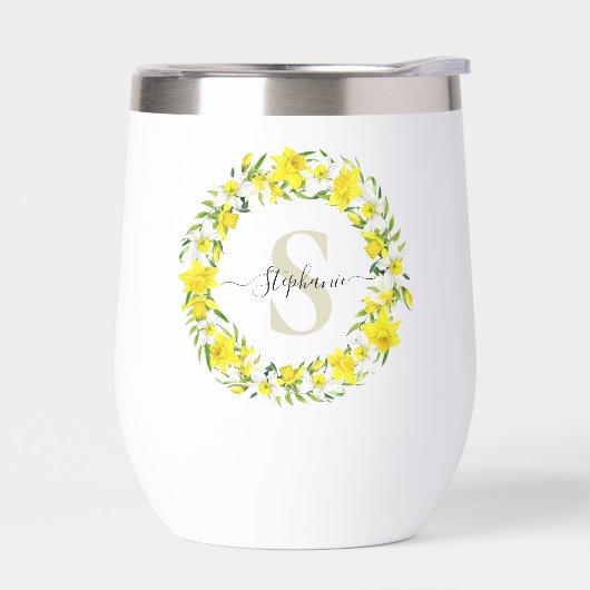 Gepersonaliseerde Geel Wit Daffodil Garland (Links)