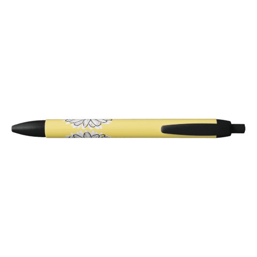 Gepersonaliseerde Geel & Wit Daisy Pen (Achterkant)