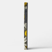Gepersonaliseerde geel wit & zwart madeliefje bloe Case-Mate iPhone case (Achterkant / Links)