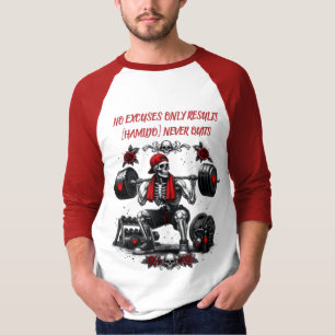 Gepersonaliseerde Geen Excuses Alleen Resultaten T-shirt