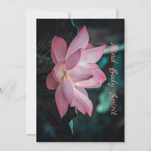 Gepersonaliseerde geest Gediend Lotus Flower Pillo Kaart (Voorkant)