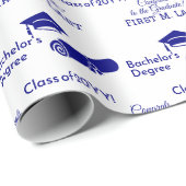 Gepersonaliseerde Gefeliciteerd Afstuderen Cap Dip Cadeaupapier (Rol Hoek)