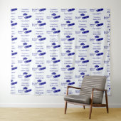 Gepersonaliseerde Gefeliciteerd Afstuderen Cap Dip Wandkleed (In Situ (horizontaal))