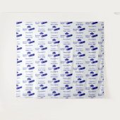 Gepersonaliseerde Gefeliciteerd Afstuderen Cap Dip Wandkleed (Voorkant (horizontaal))