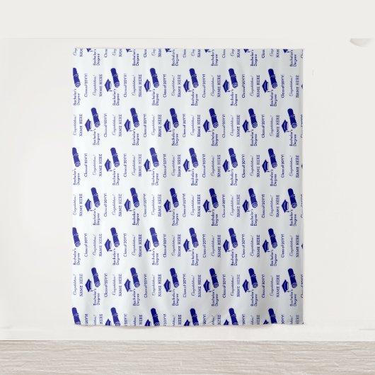 Gepersonaliseerde Gefeliciteerd Afstuderen Cap Dip Wandkleed (Voorkant)