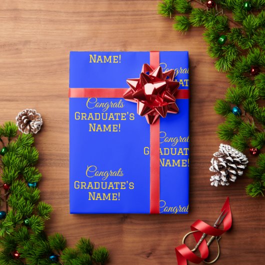 Gepersonaliseerde Gefeliciteerd Afstuderen Naam! G Cadeaupapier (Feestdagen Geschenken)