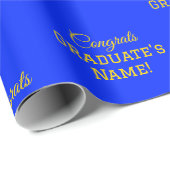 Gepersonaliseerde Gefeliciteerd Afstuderen Naam! G Cadeaupapier (Rol Hoek)