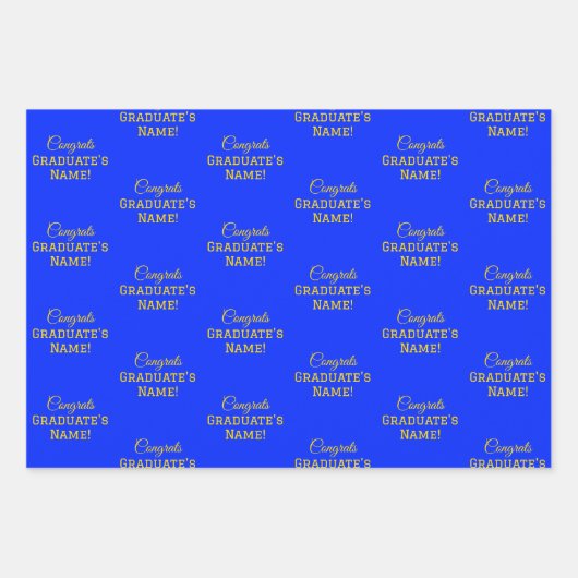 Gepersonaliseerde Gefeliciteerd Afstuderen Naam! G Inpakpapier Vel (Voorkant)