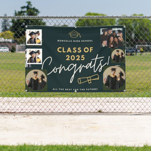 gepersonaliseerde gefeliciteerd bloom afstuderen B Spandoek (Insitu)