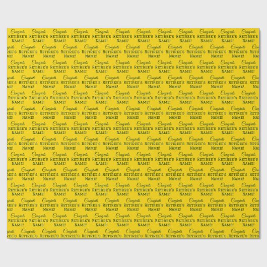 Gepersonaliseerde Gefeliciteerd met pensioen! Donk Cadeaupapier (Vlak)