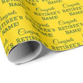 Gepersonaliseerde Gefeliciteerd met pensioen! Donk Cadeaupapier (Rol Hoek)