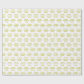 Gepersonaliseerde Gefeliciteerd met pensioen! Goud Cadeaupapier (Vlak)