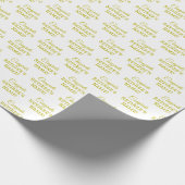 Gepersonaliseerde Gefeliciteerd met pensioen! Goud Cadeaupapier (Hoek)