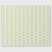 Gepersonaliseerde Gefeliciteerd met pensioen! Groe Cadeaupapier (Vlak)