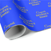 Gepersonaliseerde Gefeliciteerd met pensioen! Grot Cadeaupapier (Rol Hoek)