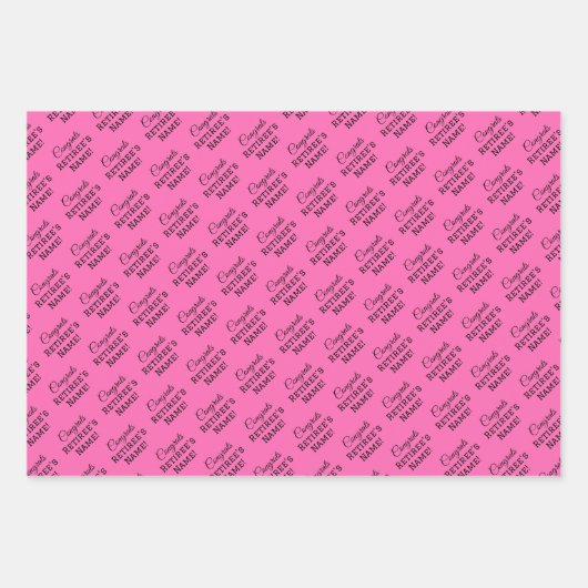 Gepersonaliseerde Gefeliciteerd met pensioen! Heet Inpakpapier Vel (Voorkant 2)