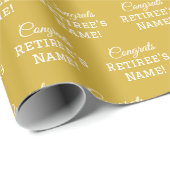 Gepersonaliseerde Gefeliciteerd met pensioen! Meta Cadeaupapier (Rol Hoek)