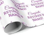 Gepersonaliseerde Gefeliciteerd met pensioen! Paar Cadeaupapier (Rol Hoek)