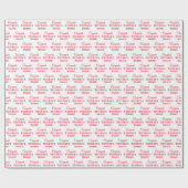 Gepersonaliseerde Gefeliciteerd met pensioen! Rood Cadeaupapier (Vlak)