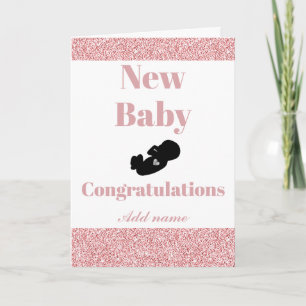 Gepersonaliseerde Gefeliciteerd nieuwe babykaart Kaart