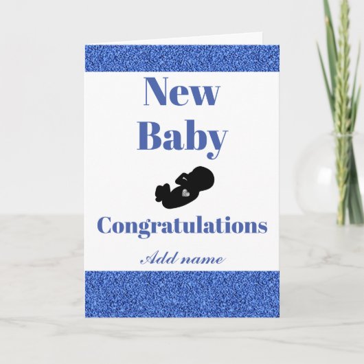 Gepersonaliseerde Gefeliciteerd nieuwe babykaart Kaart (Voorkant)