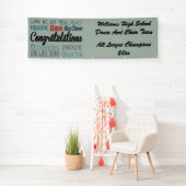 Gepersonaliseerde Gefeliciteerde Moderne Typografi Spandoek (Insitu)