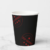 Gepersonaliseerde geheim agent Kinder Papieren Bekers (Achterkant)