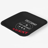 Gepersonaliseerde geheim agent Kinder Papieren Bordje (Gebogen)