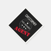 Gepersonaliseerde Geheime Agent Kids Verjaardagsfe Servet (Hoek)