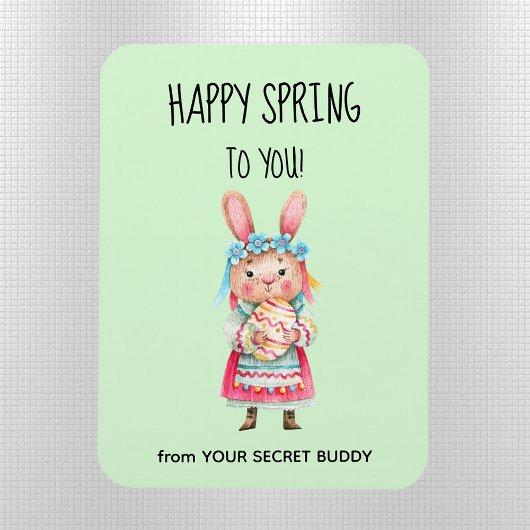 Gepersonaliseerde Geheime Boeddy Happy Spring Flex Magneet