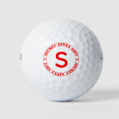 Gepersonaliseerde Geheime Santa Monogrammed Golf B Golfballen (Voorkant)
